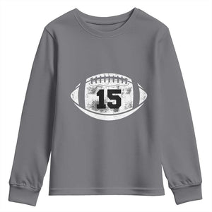 Personalized Football Game Day Youth Sweatshirt Custom Number Cute Senior Mom Mama TS10 Charcoal Print Your Wear
