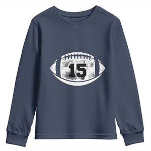 Personalized Football Game Day Youth Sweatshirt Custom Number Cute Senior Mom Mama TS10 Navy Print Your Wear