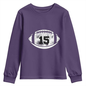 Personalized Football Game Day Youth Sweatshirt Custom Number Cute Senior Mom Mama TS10 Purple Print Your Wear