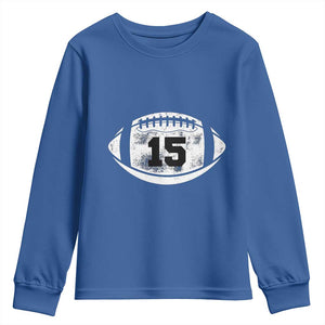 Personalized Football Game Day Youth Sweatshirt Custom Number Cute Senior Mom Mama TS10 Royal Blue Print Your Wear