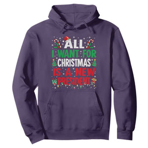All I Want for Christmas Is A New President Hoodie Subtle FDT Sarcastic Holiday TS10 Purple Print Your Wear
