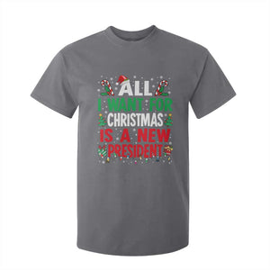All I Want for Christmas Is A New President T Shirt For Kid Subtle FDT Sarcastic Holiday TS10 Charcoal Print Your Wear