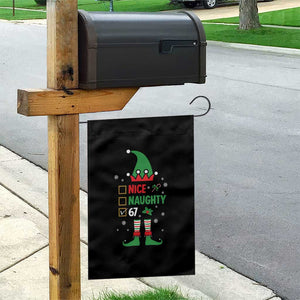 67 Christmas Garden Flag Funny Six Seven Meme Brainrot Nice Naughty 6 7 Elf Custome TS10 Print Your Wear