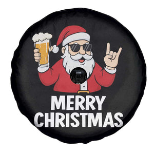 Merry Christmas Funny Santa Drinking Beer Spare Tire Cover TS10 Print Your Wear