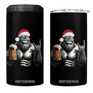 Bigfoot Christmas 4 in 1 Can Cooler Tumbler Most Wonderful Xmas Sasquatch Beer TS10 One Size: 16 oz Black Print Your Wear