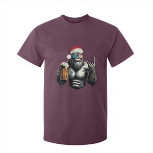 Bigfoot Christmas T Shirt For Kid Most Wonderful Xmas Sasquatch Beer TS10 Maroon Print Your Wear