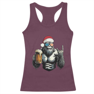 Bigfoot Christmas Racerback Tank Top Most Wonderful Xmas Sasquatch Beer TS10 Maroon Print Your Wear