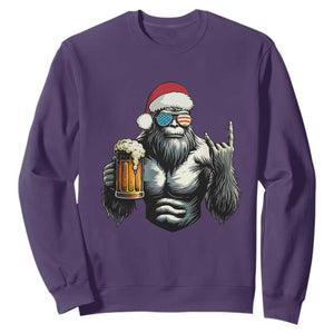Bigfoot Christmas Sweatshirt Most Wonderful Xmas Sasquatch Beer TS10 Purple Print Your Wear
