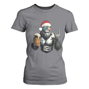 Bigfoot Christmas T Shirt For Women Most Wonderful Xmas Sasquatch Beer TS10 Charcoal Print Your Wear