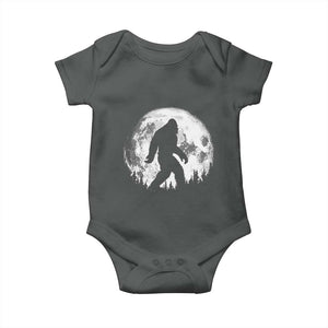 Bigfoot Night Stroll Baby Onesie Cool Full Moon & Trees Sasquatch TS10 Dark Heather Print Your Wear
