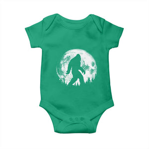 Bigfoot Night Stroll Baby Onesie Cool Full Moon & Trees Sasquatch TS10 Irish Green Print Your Wear
