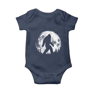 Bigfoot Night Stroll Baby Onesie Cool Full Moon & Trees Sasquatch TS10 Navy Print Your Wear