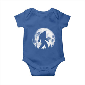 Bigfoot Night Stroll Baby Onesie Cool Full Moon & Trees Sasquatch TS10 Royal Blue Print Your Wear