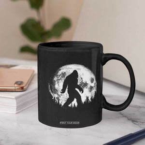Bigfoot Night Stroll Coffee Mug Cool Full Moon & Trees Sasquatch TS10 Print Your Wear