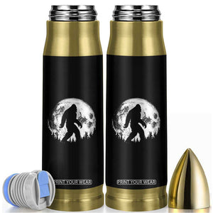 Bigfoot Night Stroll Bullet Tumbler Cool Full Moon & Trees Sasquatch TS10 Black Print Your Wear