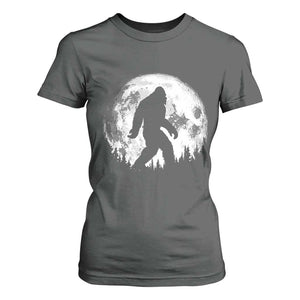 Bigfoot Night Stroll T Shirt For Women Cool Full Moon & Trees Sasquatch - Print Your Wear