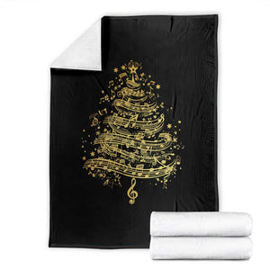 Music Christmas Tree Throw Blanket Musician Music Lover Gift TS10 Black Print Your Wear