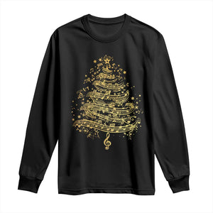 Music Christmas Tree Long Sleeve Shirt Musician Music Lover Gift TS10 Black Print Your Wear