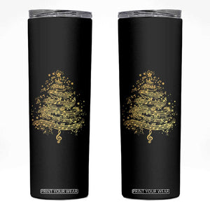 Music Christmas Tree Skinny Tumbler Musician Music Lover Gift TS10 Black Print Your Wear