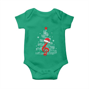 Christmas Tree Music Baby Onesie Musician Music Lover Gift TS10 Irish Green Print Your Wear