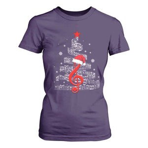 Christmas Tree Music T Shirt For Women Musician Music Lover Gift TS10 Purple Print Your Wear