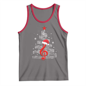 Christmas Tree Music Tank Top Musician Music Lover Gift TS10 Deep Heather Red Print Your Wear