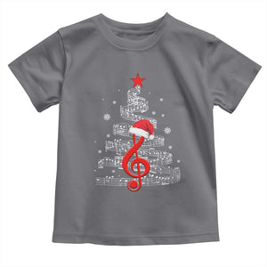 Christmas Tree Music Toddler T Shirt Musician Music Lover Gift TS10 Charcoal Print Your Wear