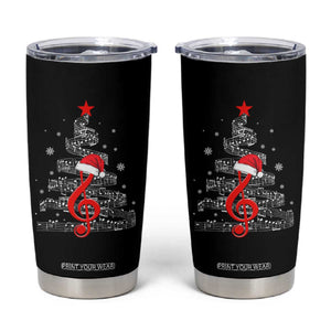 Christmas Tree Music Tumbler Cup Musician Music Lover Gift TS10 Black Print Your Wear