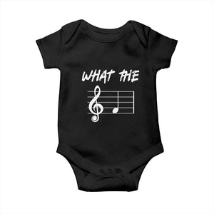 Funny What The F Musical Note Baby Onesie Funny Musician Gift TS10 Black Print Your Wear