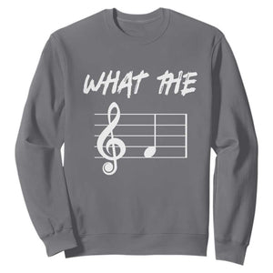 Funny What The F Musical Note Sweatshirt Funny Musician Gift TS10 Charcoal Print Your Wear