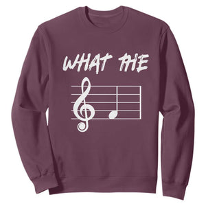 Funny What The F Musical Note Sweatshirt Funny Musician Gift TS10 Maroon Print Your Wear