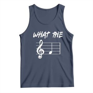 Funny What The F Musical Note Tank Top Funny Musician Gift TS10 Navy Print Your Wear