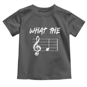 Funny What The F Musical Note Toddler T Shirt Funny Musician Gift TS10 Dark Heather Print Your Wear