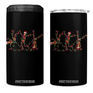 Subtle FDT Christmas Skeleton 4 in 1 Can Cooler Tumbler Hidden Message Funny Political Satire Dancing Skeletons TS10 One Size: 16 oz Black Print Your Wear