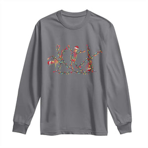 Subtle FDT Christmas Skeleton Long Sleeve Shirt Hidden Message Funny Political Satire Dancing Skeletons TS10 Charcoal Print Your Wear