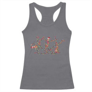 Subtle FDT Christmas Skeleton Racerback Tank Top Hidden Message Funny Political Satire Dancing Skeletons - Print Your Wear