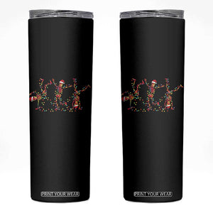 Subtle FDT Christmas Skeleton Skinny Tumbler Hidden Message Funny Political Satire Dancing Skeletons TS10 Black Print Your Wear