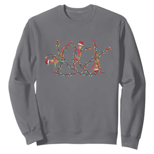 Subtle FDT Christmas Skeleton Sweatshirt Hidden Message Funny Political Satire Dancing Skeletons TS10 Charcoal Print Your Wear