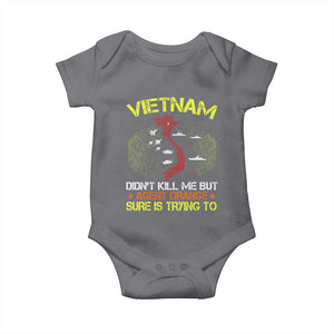 Agent Orange Dioxin Baby Onesie Vietnam Veteran Vet Gifts TS10 Charcoal Print Your Wear