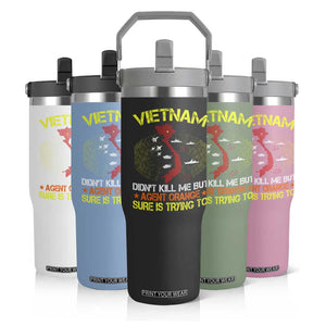 Agent Orange Dioxin Flip Straw Tumbler Vietnam Veteran Vet Gifts TS10 Print Your Wear