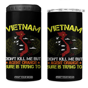 Agent Orange Dioxin 4 in 1 Can Cooler Tumbler Vietnam Veteran Vet Gifts TS10 One Size: 16 oz Black Print Your Wear