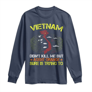 Agent Orange Dioxin Long Sleeve Shirt Vietnam Veteran Vet Gifts TS10 Navy Print Your Wear