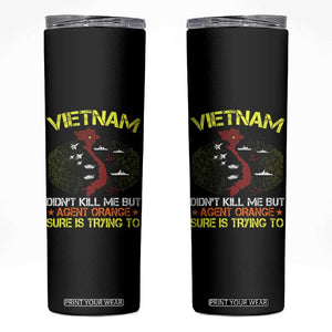 Agent Orange Dioxin Skinny Tumbler Vietnam Veteran Vet Gifts TS10 Black Print Your Wear