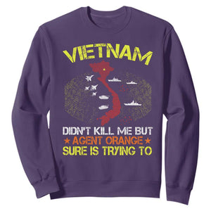 Agent Orange Dioxin Sweatshirt Vietnam Veteran Vet Gifts TS10 Purple Print Your Wear