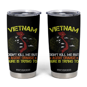 Agent Orange Dioxin Tumbler Cup Vietnam Veteran Vet Gifts TS10 Black Print Your Wear