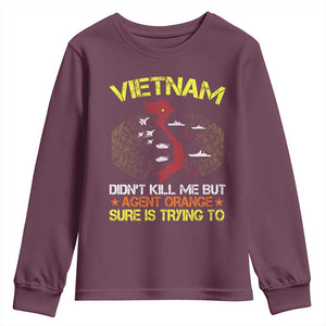 Agent Orange Dioxin Youth Sweatshirt Vietnam Veteran Vet Gifts TS10 Maroon Print Your Wear