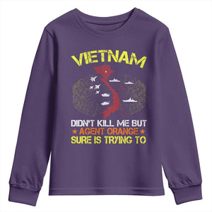 Agent Orange Dioxin Youth Sweatshirt Vietnam Veteran Vet Gifts TS10 Purple Print Your Wear