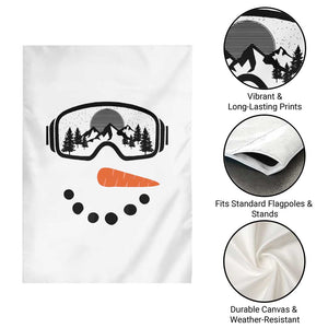 Ski Snowboard Snowman Face Garden Flag Goggles Skiing Snow Ski Lover Skier TS10 Print Your Wear