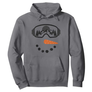 Ski Snowboard Snowman Face Hoodie Goggles Skiing Snow Ski Lover Skier TS10 Charcoal Print Your Wear