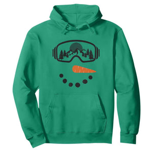 Ski Snowboard Snowman Face Hoodie Goggles Skiing Snow Ski Lover Skier TS10 Irish Green Print Your Wear